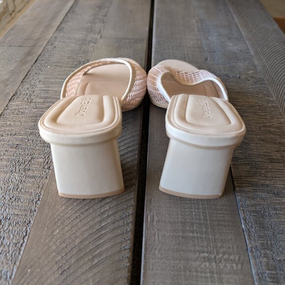 Open Edit Mesh Summer Block Heel Open Toe Sandals Size 6.5 NWOB - Picture 3 of 6